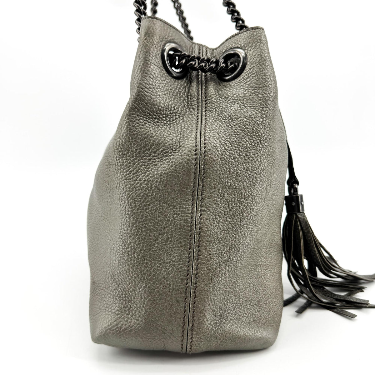 Gucci Soho Chain Strap Leather Silver Leather Shoulder Bag Bag (Pre-Owned)