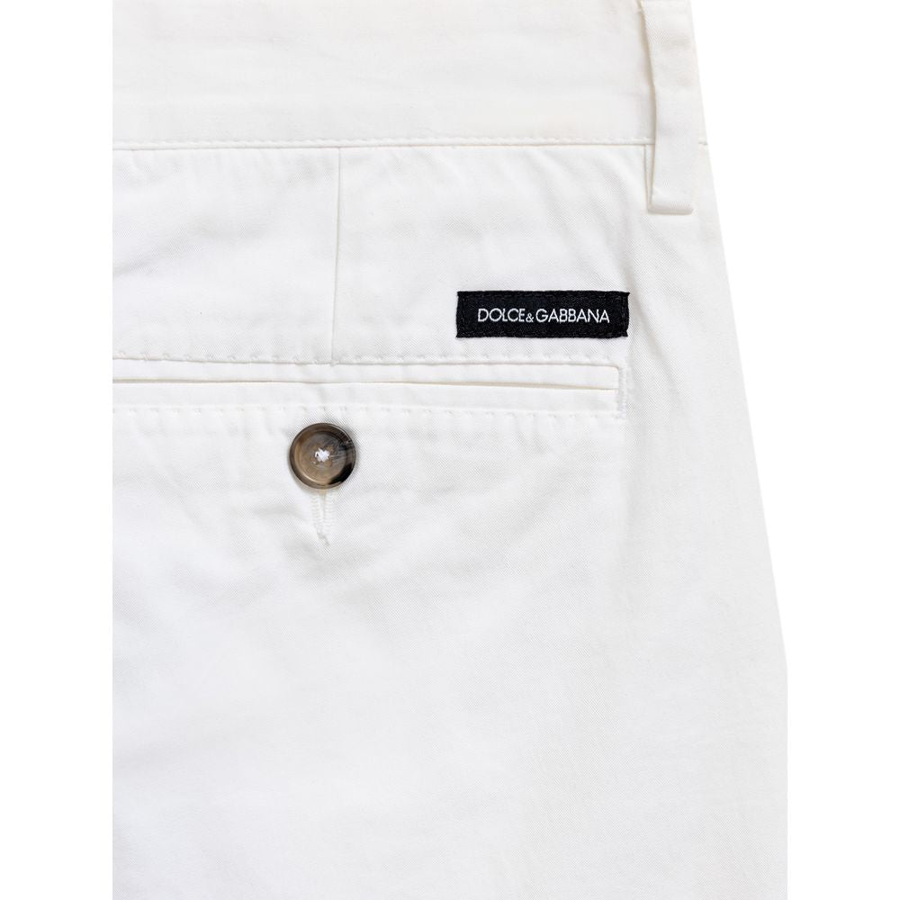 Dolce & Gabbana White Cotton Men's Short