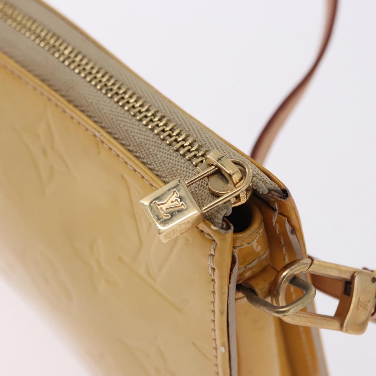 Louis Vuitton Lexington Pochette Monogram Vernis Beige Patent_Leather Clutche & Pouche Bag (Pre-Owned)