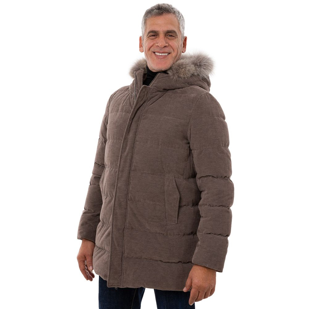Herno Brown Cotton Men's Jacket