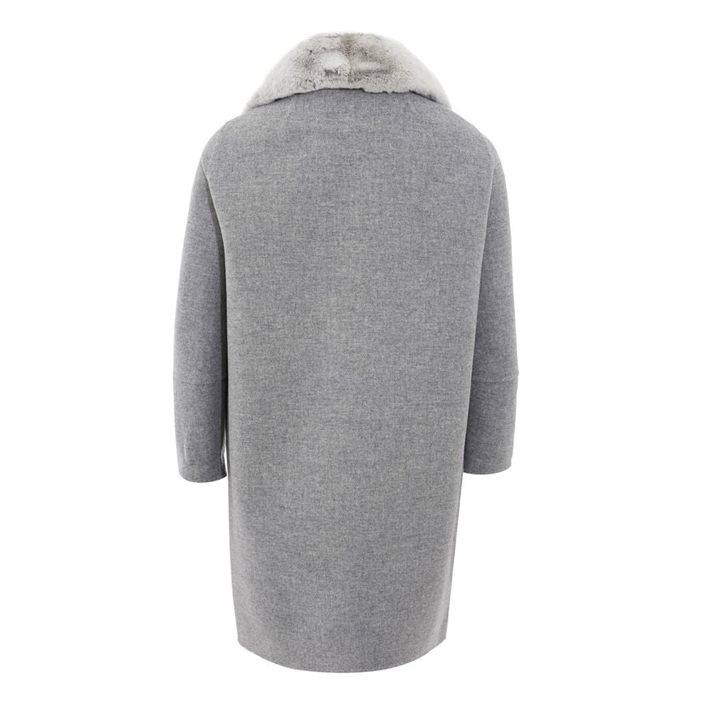 Herno Elegant Gray Wool Jacket for Timeless Women's Style