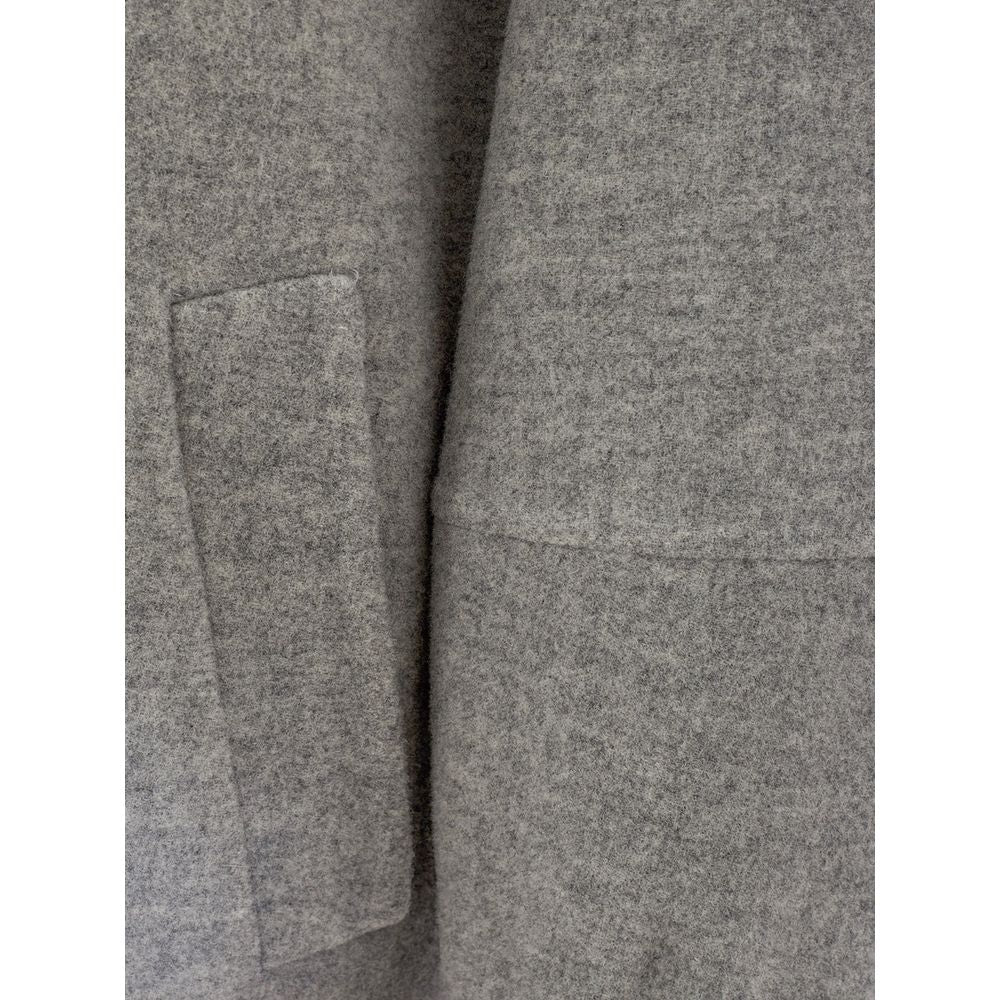 Herno Elegant Gray Wool Jacket for Timeless Women's Style