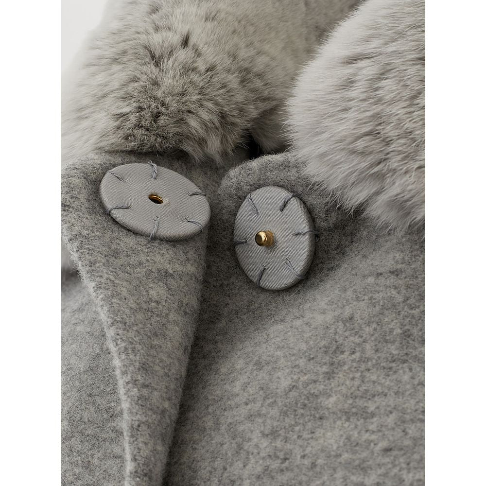 Herno Elegant Gray Wool Jacket for Timeless Women's Style
