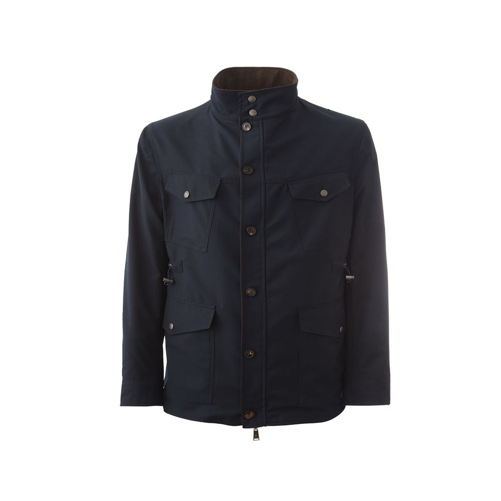 Lardini Blue Wool Men's Coat