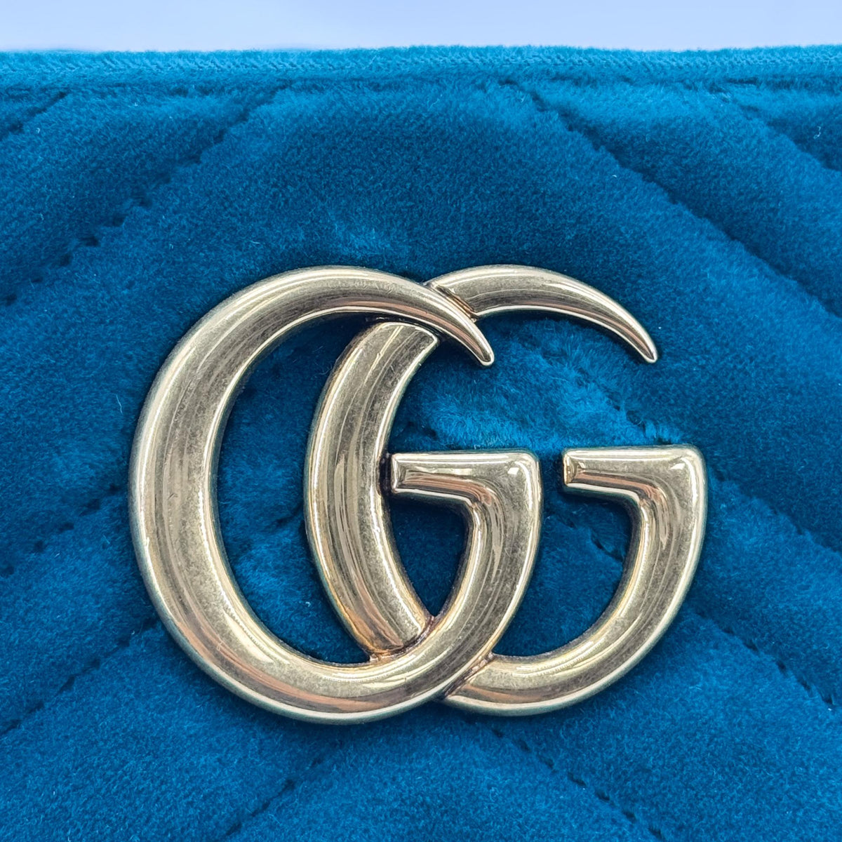 Gucci Gg Marmont Matelasse Velvet Green Velvet Shoulder Bag Bag (Pre-Owned)