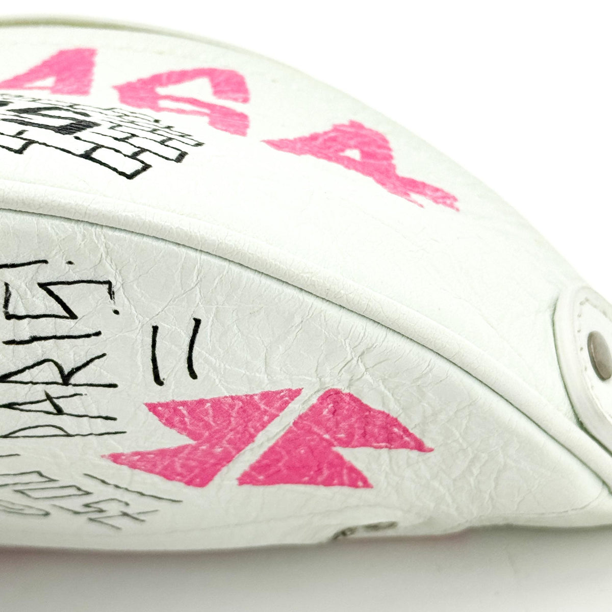 Balenciaga Graffiti Souvenir Belt Leather White Leather Handbag (Pre-Owned)