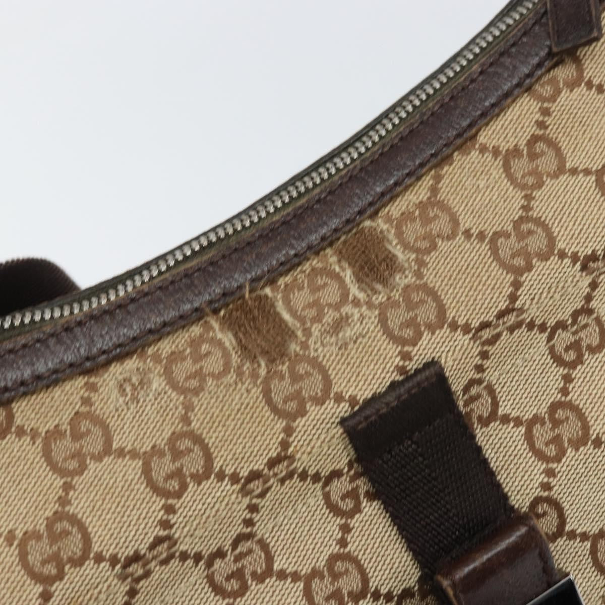 Gucci Gg Canvas Canvas Beige Canvas Shoulder Bag Bag (Pre-Owned)