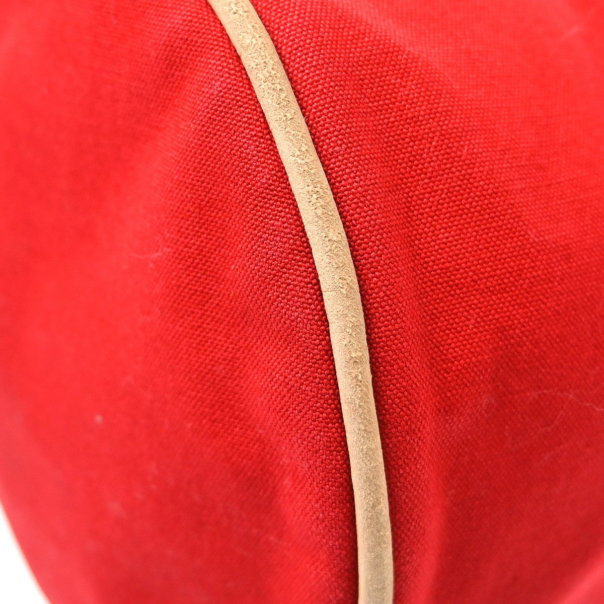 Hermes Polochon Drawstring Cotton Red Cotton Backpack Bag (Pre-Owned)