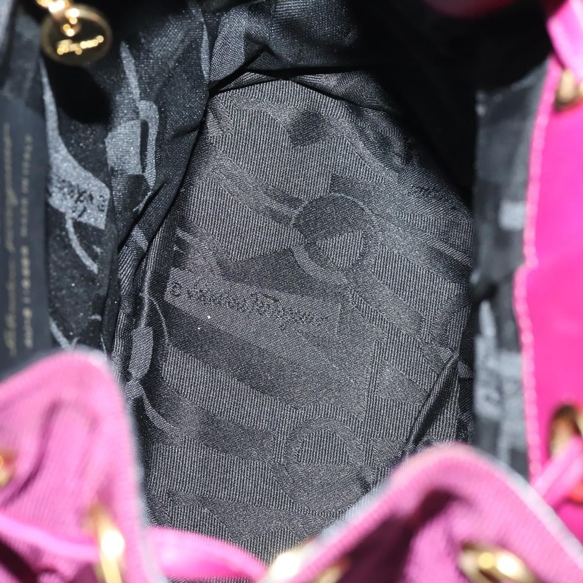 Salvatore Ferragamo Vala Canvas Purple Canvas Backpack Bag (Pre-Owned)