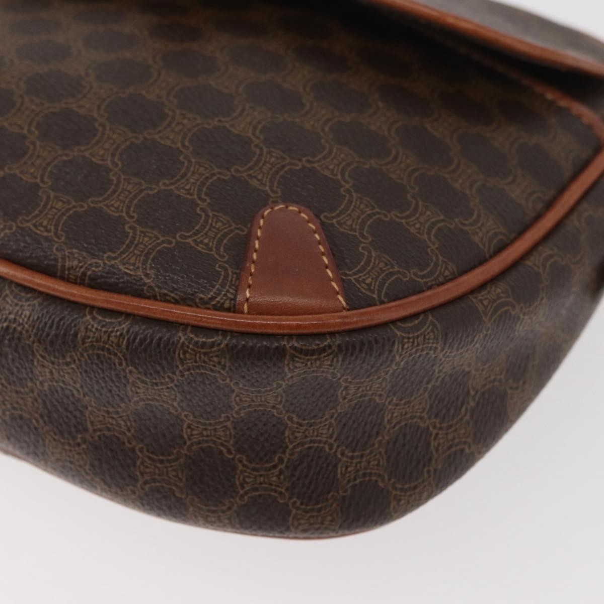 Celine Vintage Macadam Canvas Brown Pvc Shoulder Bag Bag (Pre-Owned)