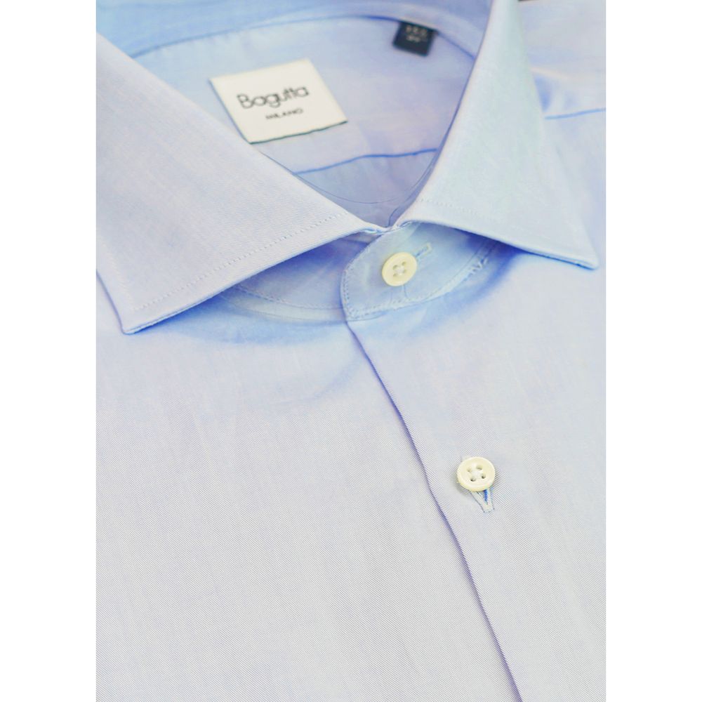 Bagutta Light Blue Cotton Men's Shirt