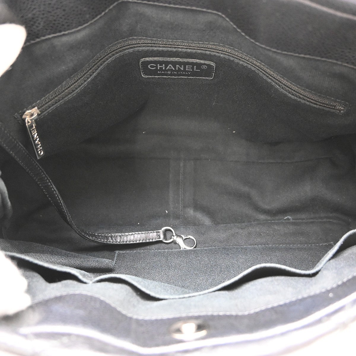 Chanel Timeless Cc Soft Quilted Caviar Black Leather Tote Bag Bag (Pre-Owned)