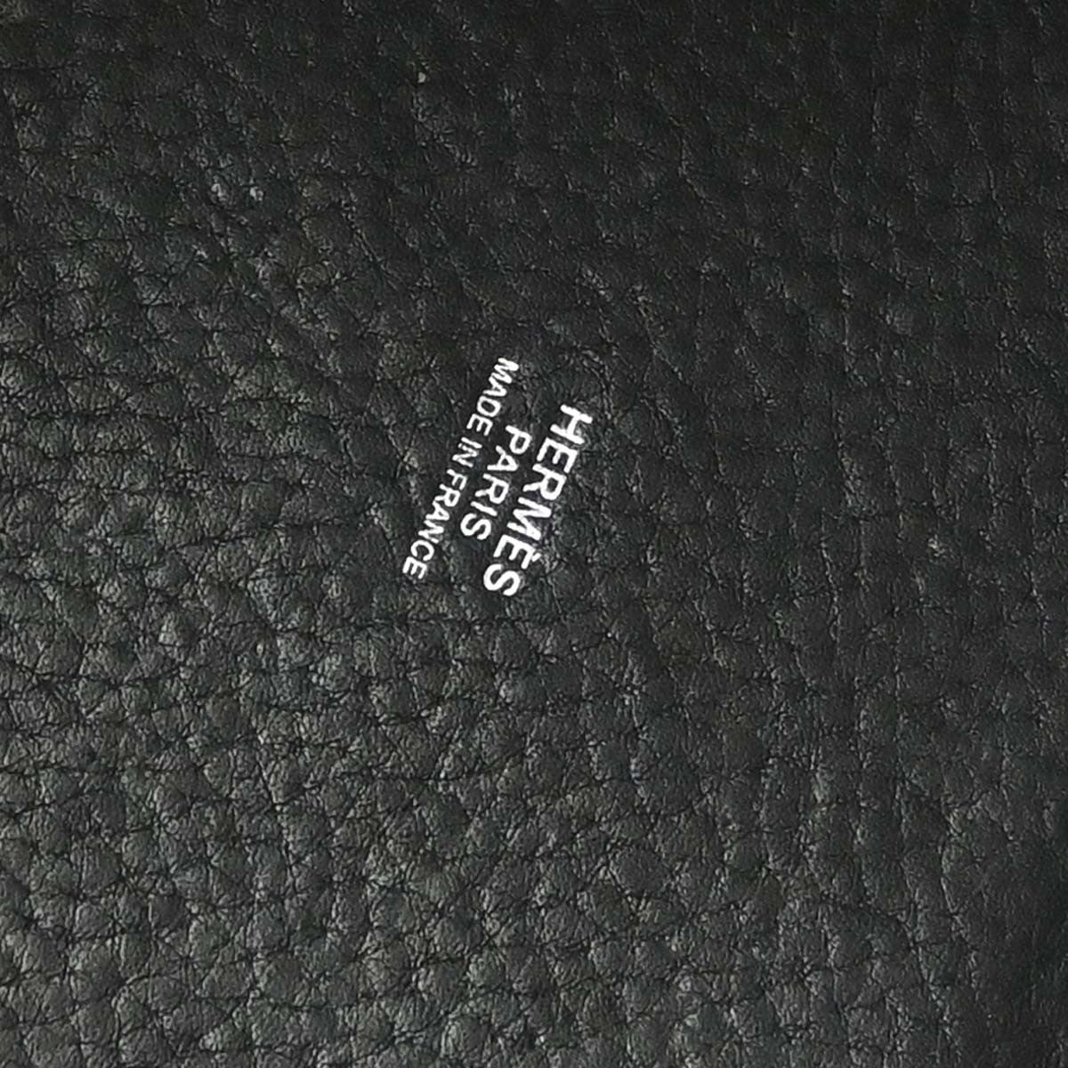 Hermes Picotin Lock Clemence Black Leather Handbag (Pre-Owned)