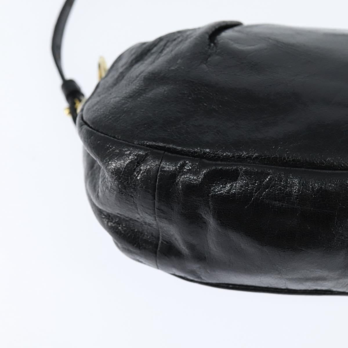 Chloe Shoulder Bag Leather Black Leather Shoulder Bag Bag (Pre-Owned)