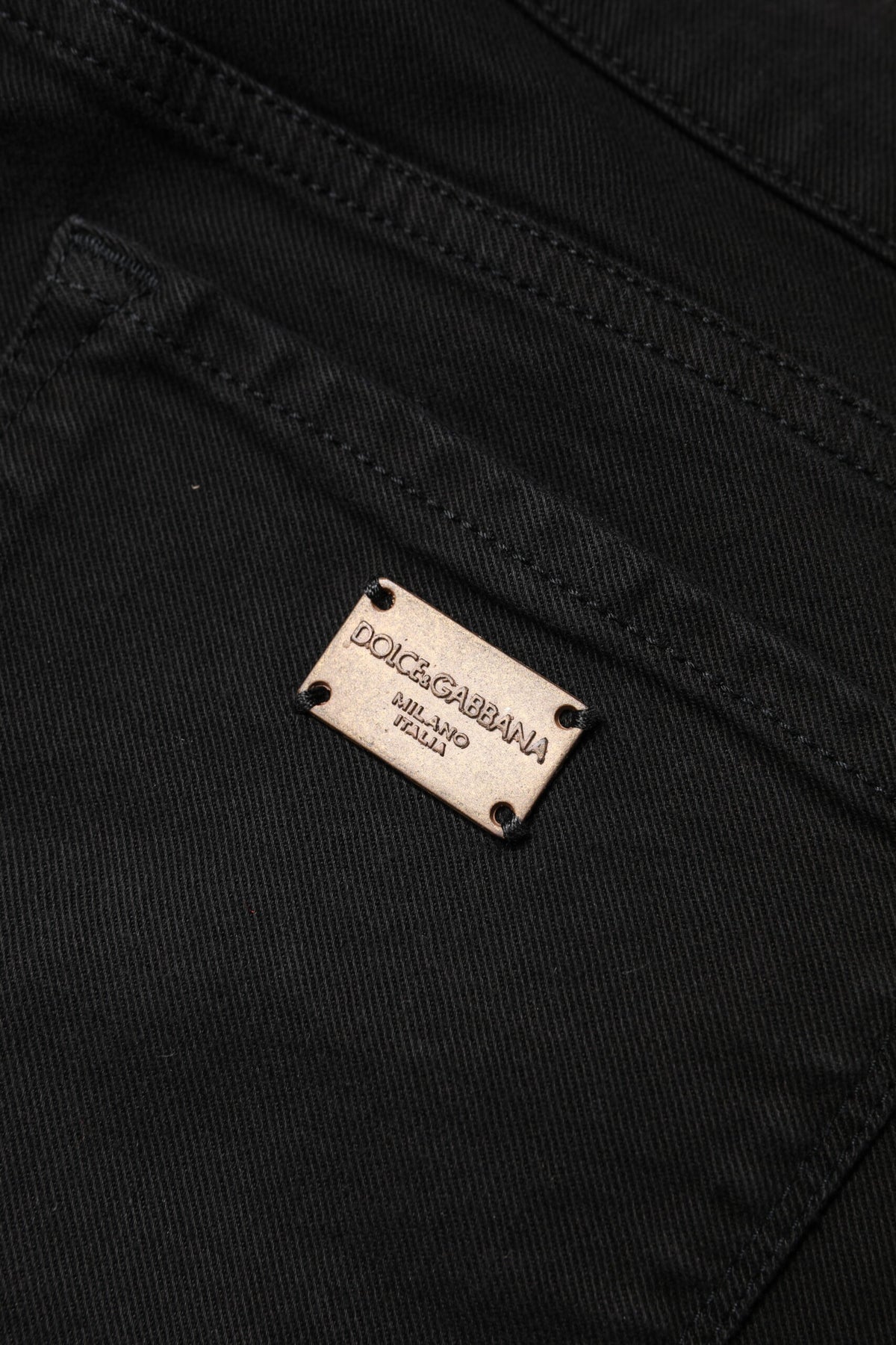 Dolce & Gabbana Black Cotton Mid Waisted Skinny Denim Women's Jeans (Pre-Owned)