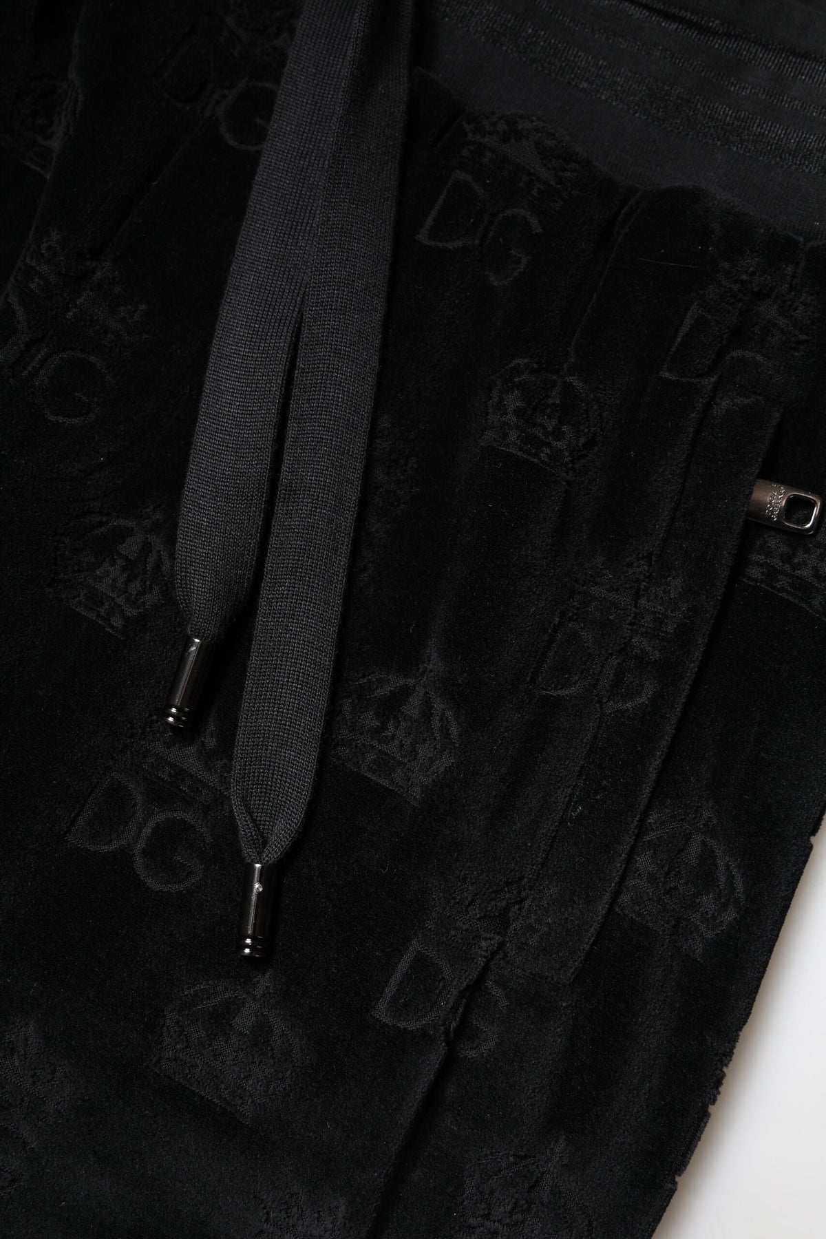 Dolce & Gabbana Black All-Over DG Logo Print Jogger Women's Pants (Pre-Owned)