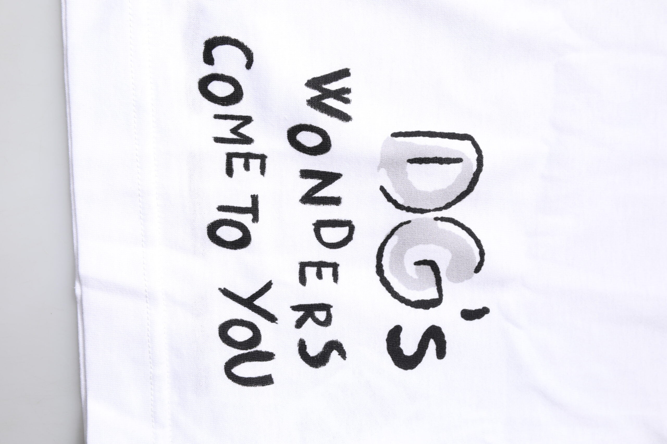 Dolce & Gabbana White Short-Sleeved Printed Jersey Women's T-shirt