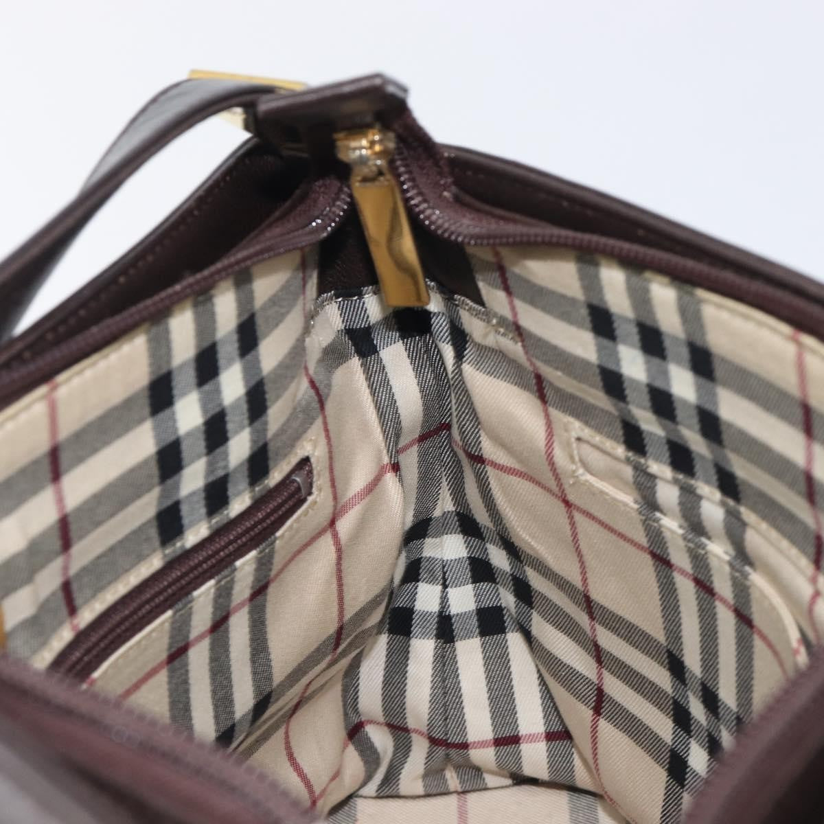 Burberry Shoulder Bag Leather Brown Leather Shoulder Bag Bag (Pre-Owned)