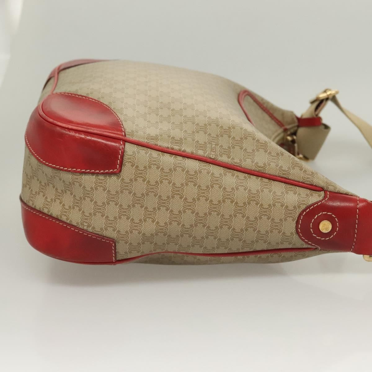 Celine Vintage Macadam Canvas And Leather Beige Canvas Bag (Pre-Owned)