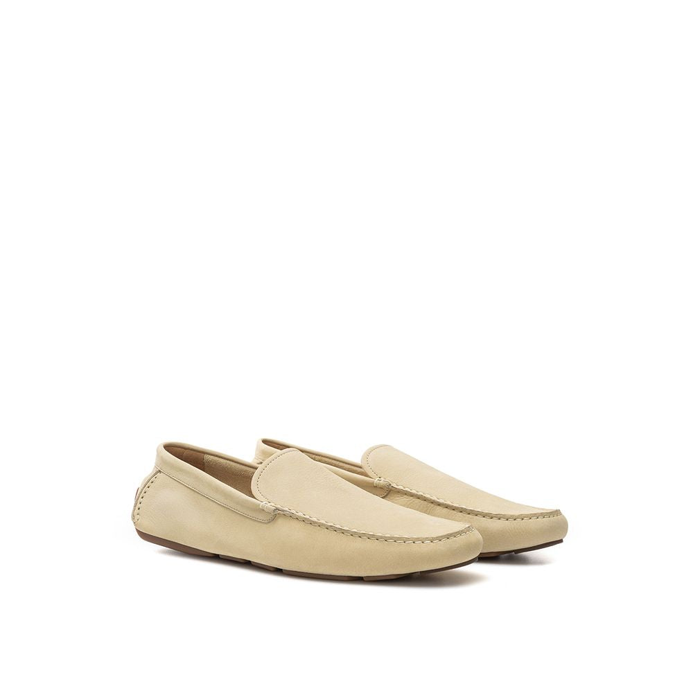 Bally Beige Leather Men's Moccassin