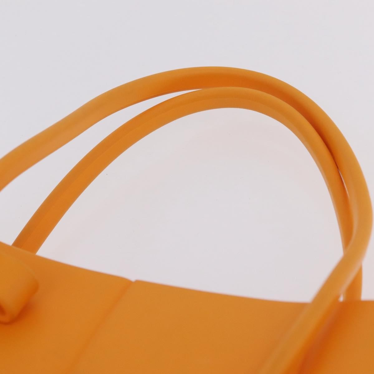 Bottega Veneta Arco Rubber Orange Rubber Tote Bag Bag (Pre-Owned)