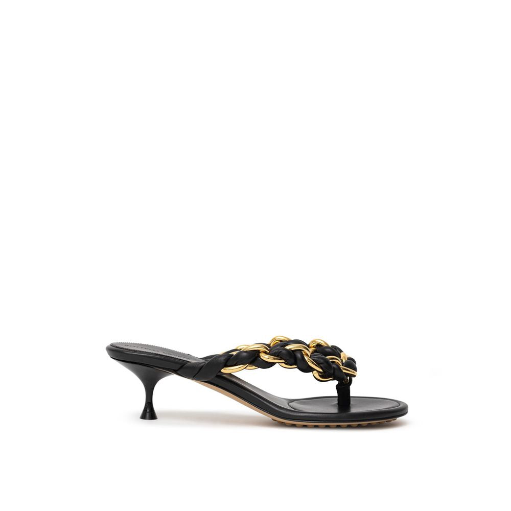 Bottega Veneta Black Leather Women's Sandal