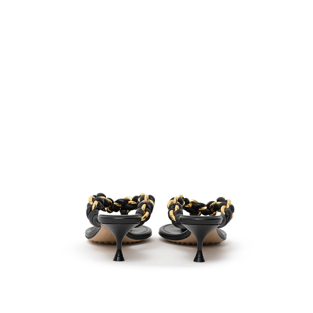 Bottega Veneta Black Leather Women's Sandal