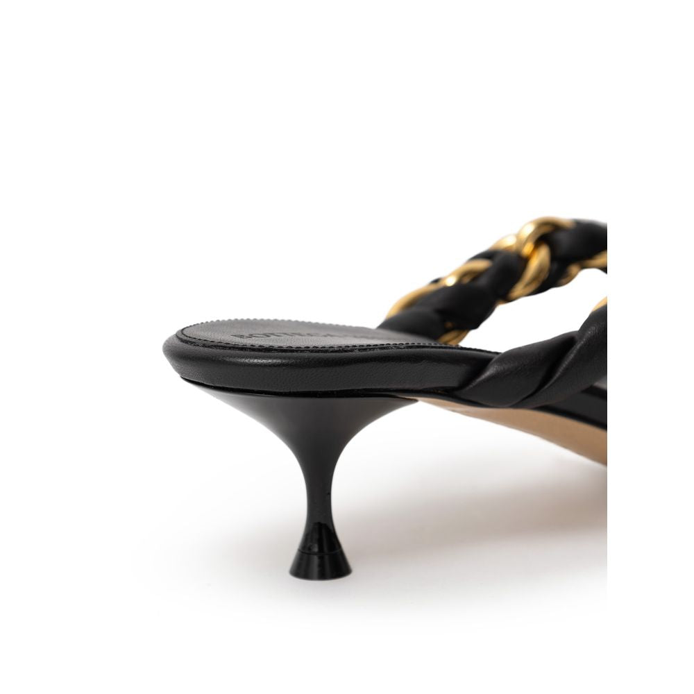 Bottega Veneta Black Leather Women's Sandal