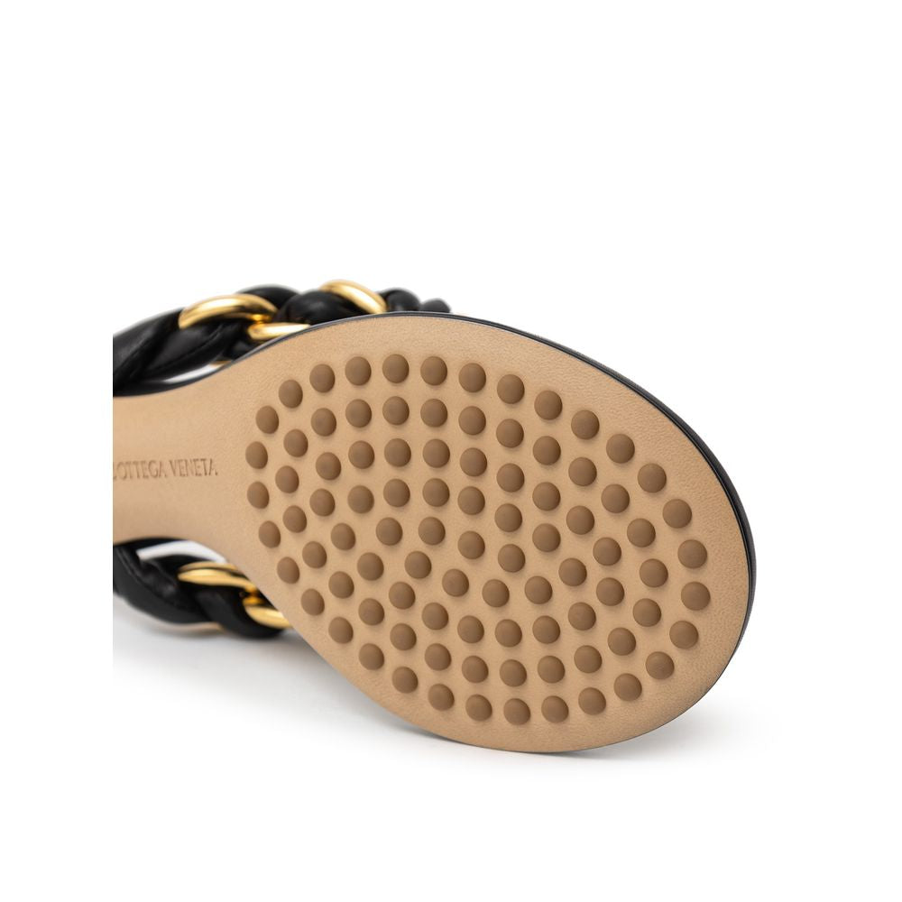 Bottega Veneta Black Leather Women's Sandal