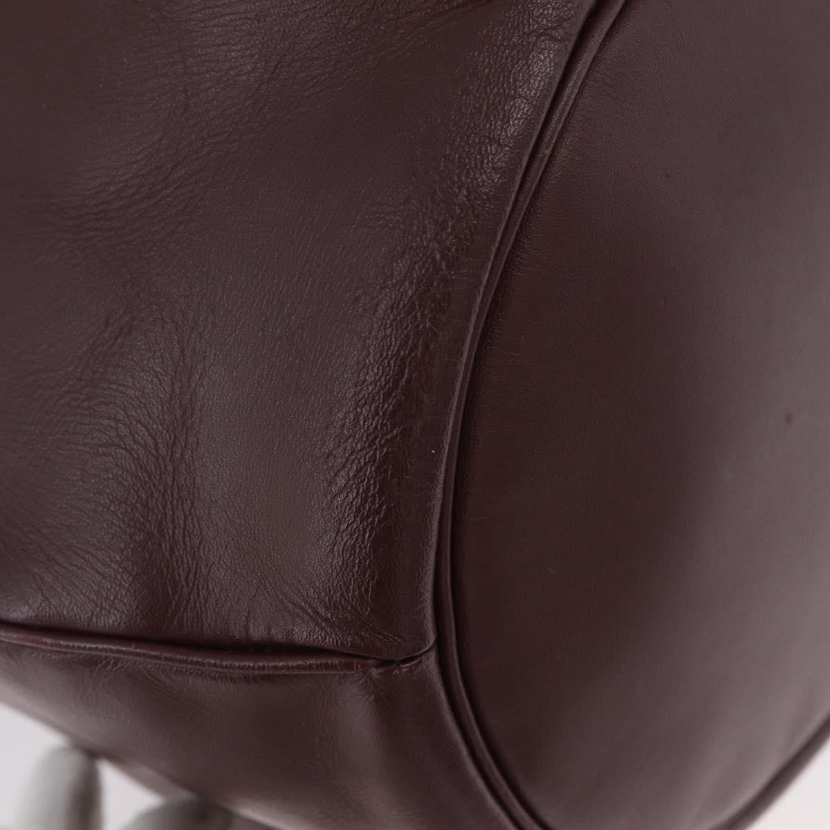 Cartier Must De Cartier Leather Burgundy Leather Shoulder Bag Bag (Pre-Owned)
