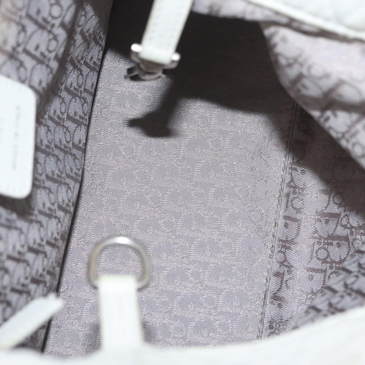 Christian Dior Lady Dior Cannage Quilt Calfskin White Leather Handbag (Pre-Owned)