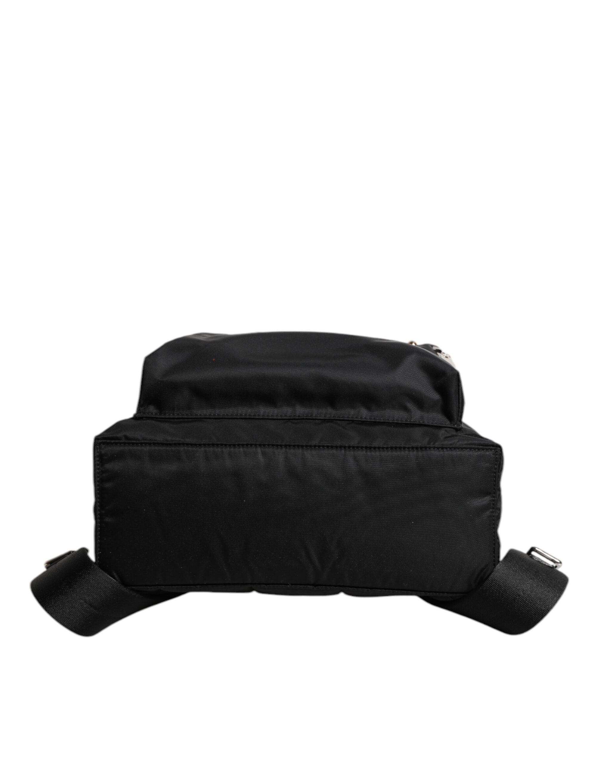 Dolce & Gabbana Black Nylon DG Crown Embellished Backpack VULCANO Men's Bag (Pre-Owned)