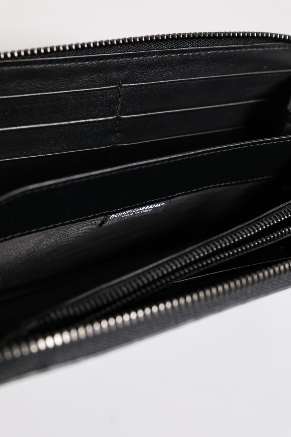 Dolce & Gabbana Black Blue Exotic Leather Embossed Continental Men's Wallet (Pre-Owned)