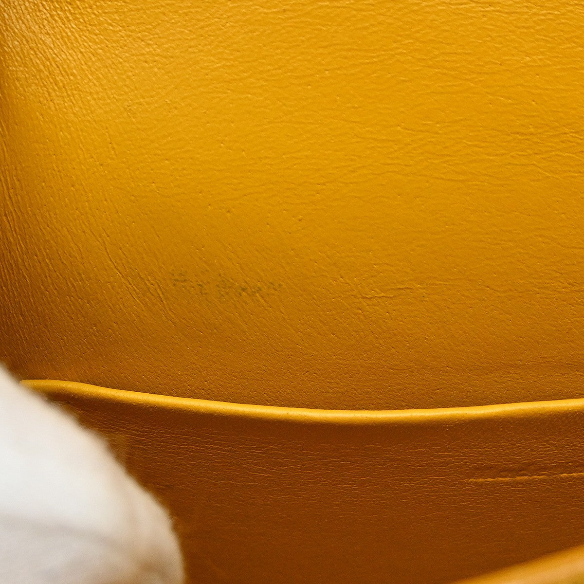 Celine Trotteur Grainy Leather Yellow Leather Crossbody Bag Bag (Pre-Owned)