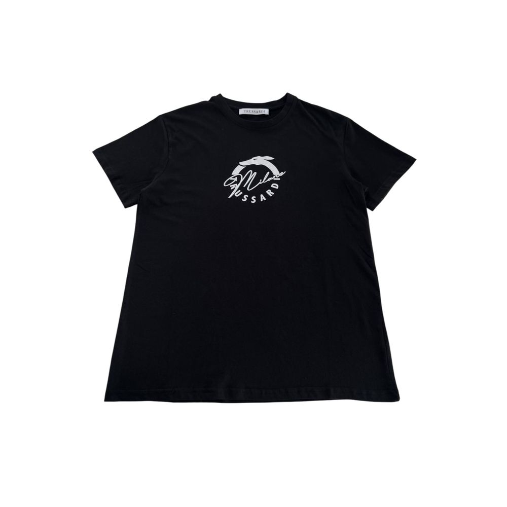 Trussardi Beachwear Black Cotton Men's T-Shirt