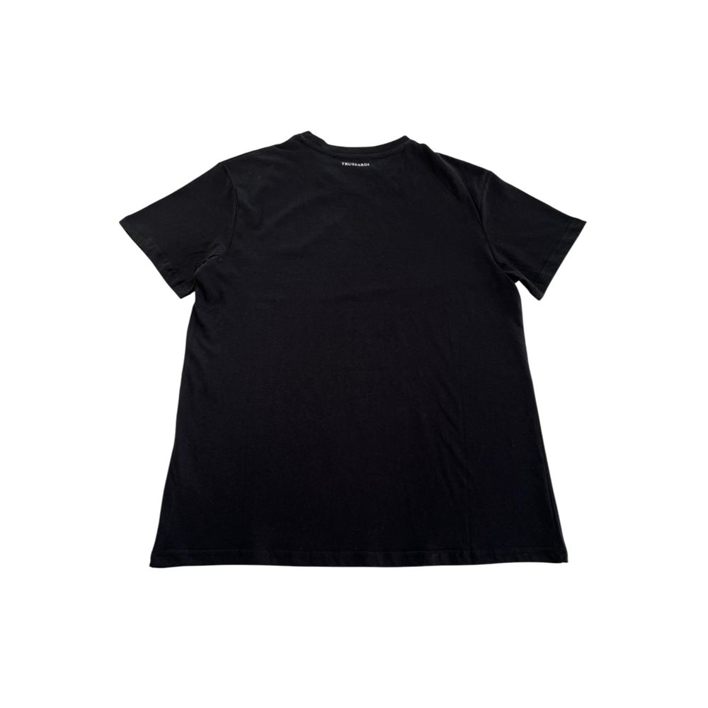 Trussardi Beachwear Black Cotton Men's T-Shirt