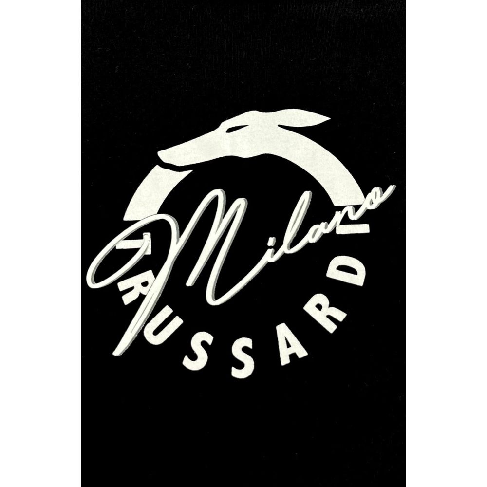 Trussardi Beachwear Black Cotton Men's T-Shirt