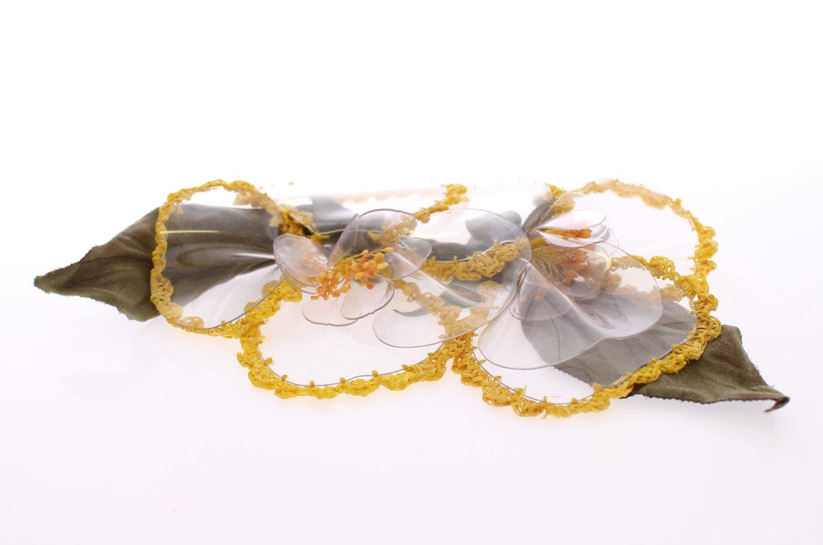 Dolce & Gabbana Floral Transparent HANDMADE Women's Brooch