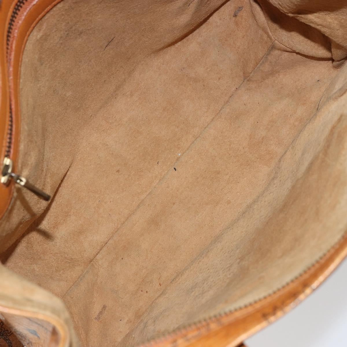 MCM Vintage Visetos Canvas Brown Canvas Tote Bag Bag (Pre-Owned)