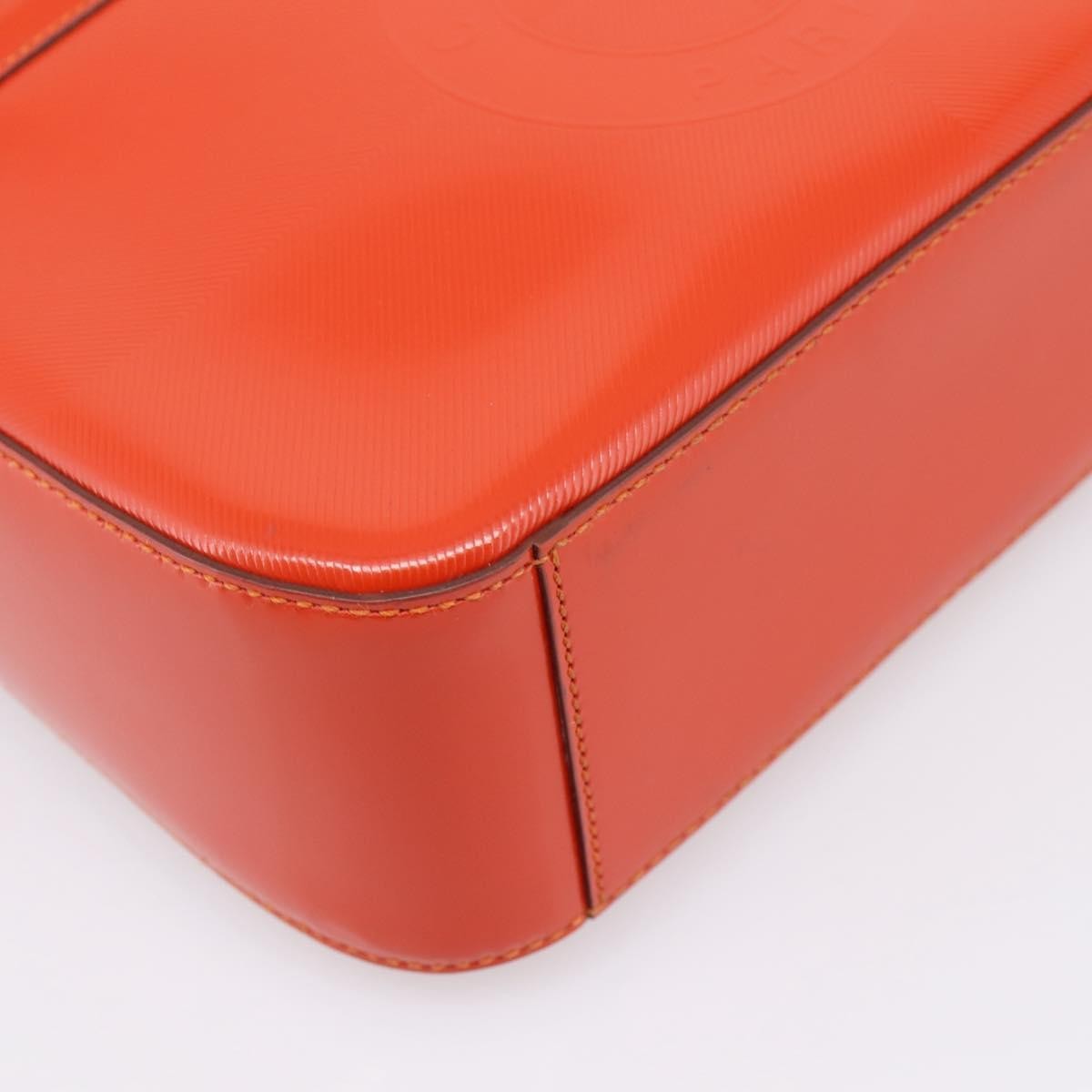 Celine Top Handle Leather Orange Leather Handbag (Pre-Owned)