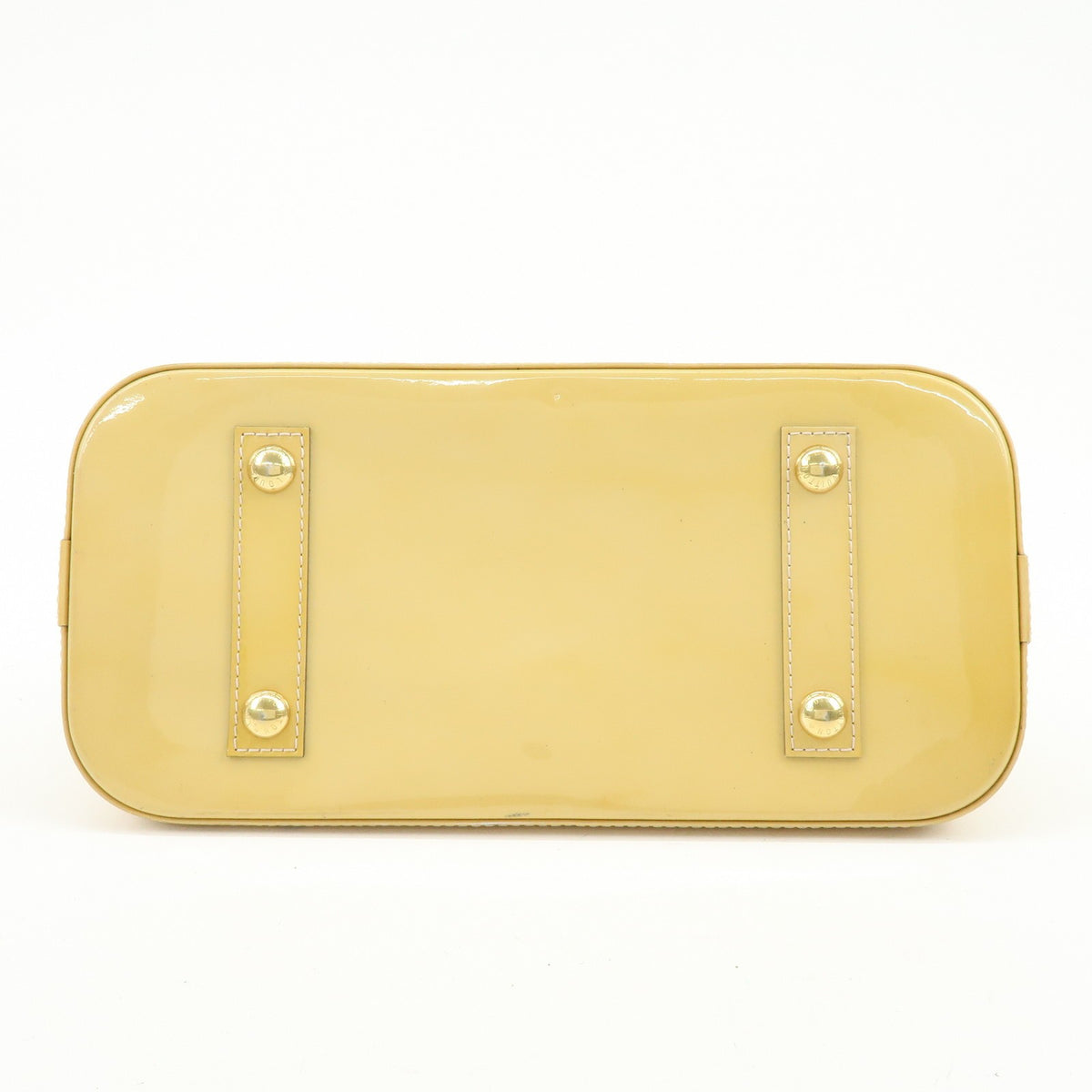 Louis Vuitton Alma Monogram Vernis Yellow Patent_Leather Handbag (Pre-Owned)