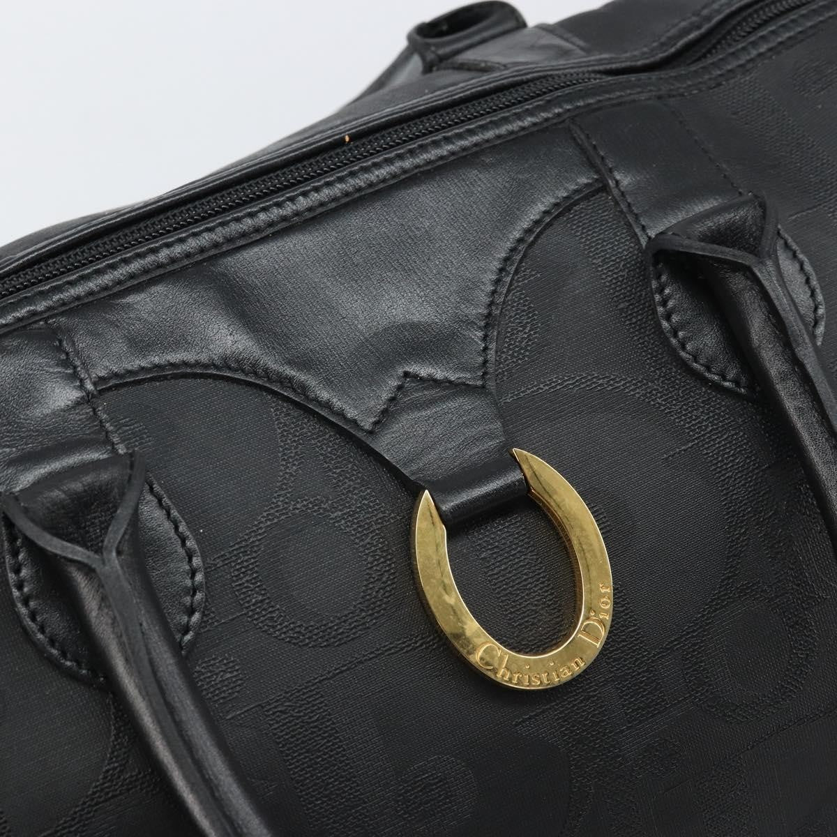 Christian Dior Vintage Trotter Boston Canvas Black Canvas Travel Bag Bag (Pre-Owned)