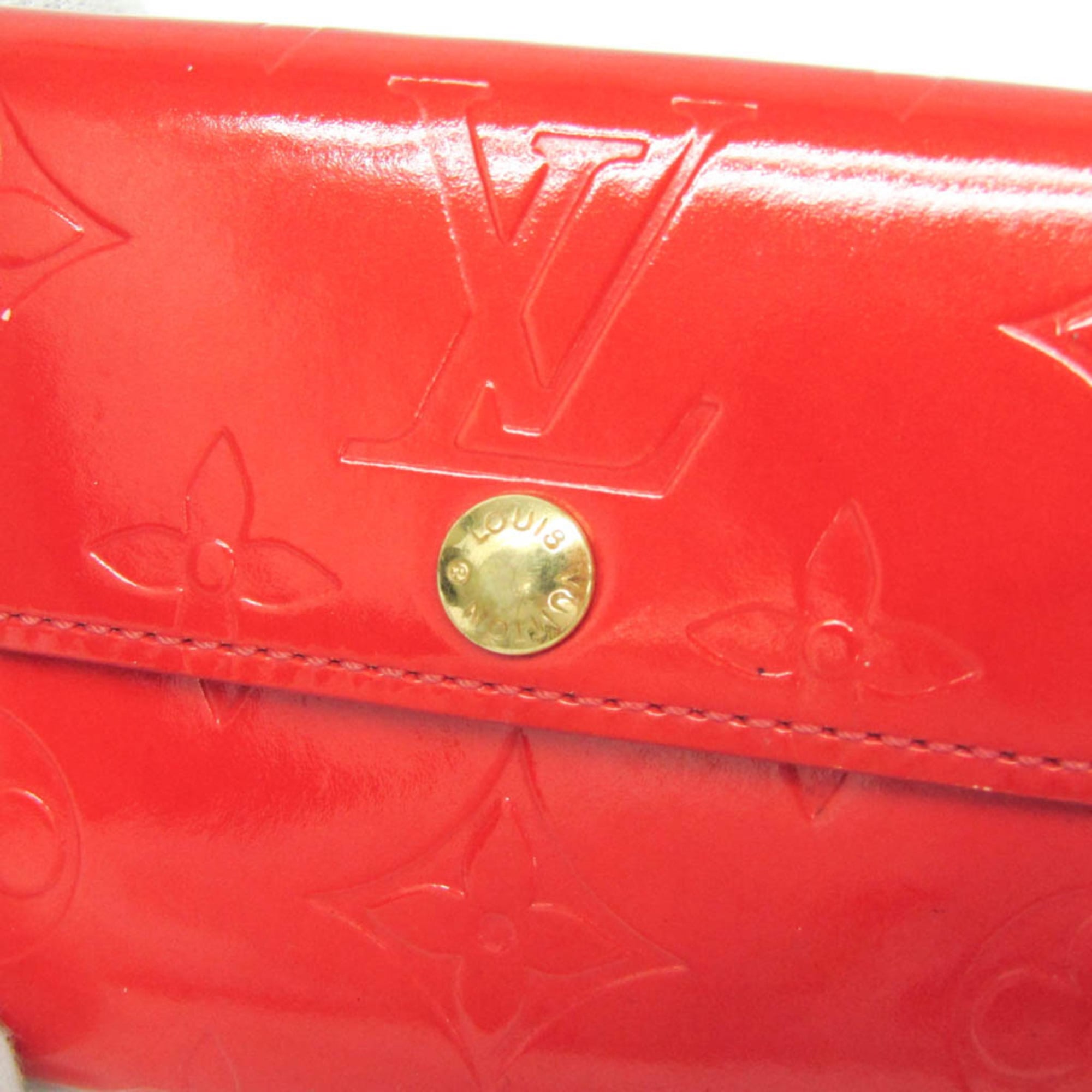 Louis Vuitton Ludlow Vernis Red Patent_Leather Wallets Accessory (Pre-Owned)