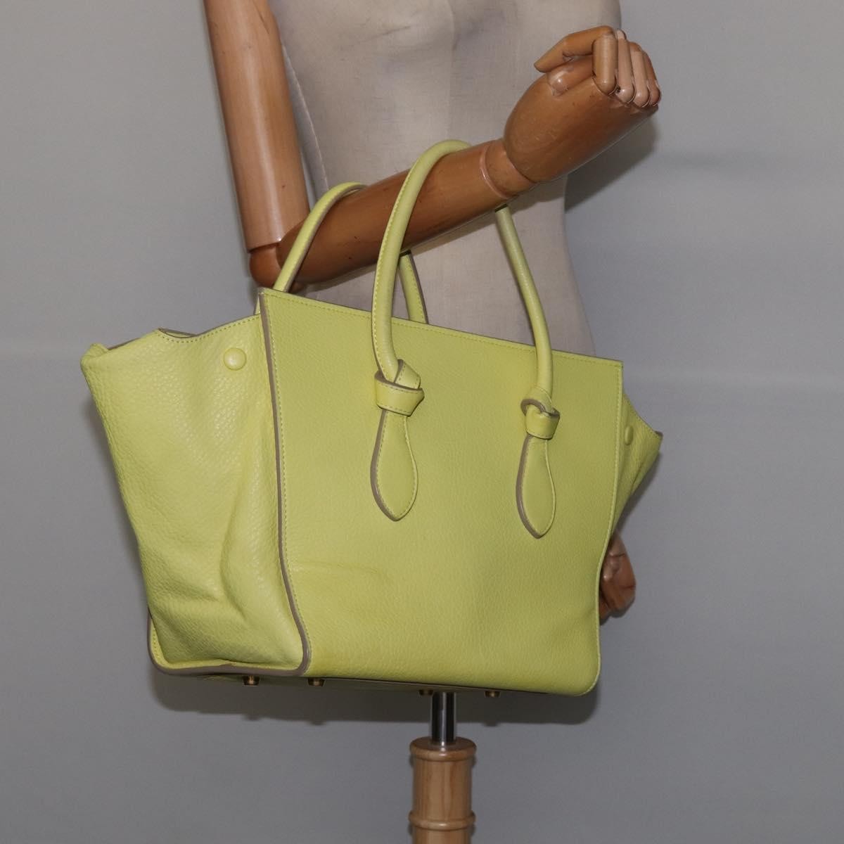 Celine Tie Knot Smooth Leather Yellow Leather Bag (Pre-Owned)