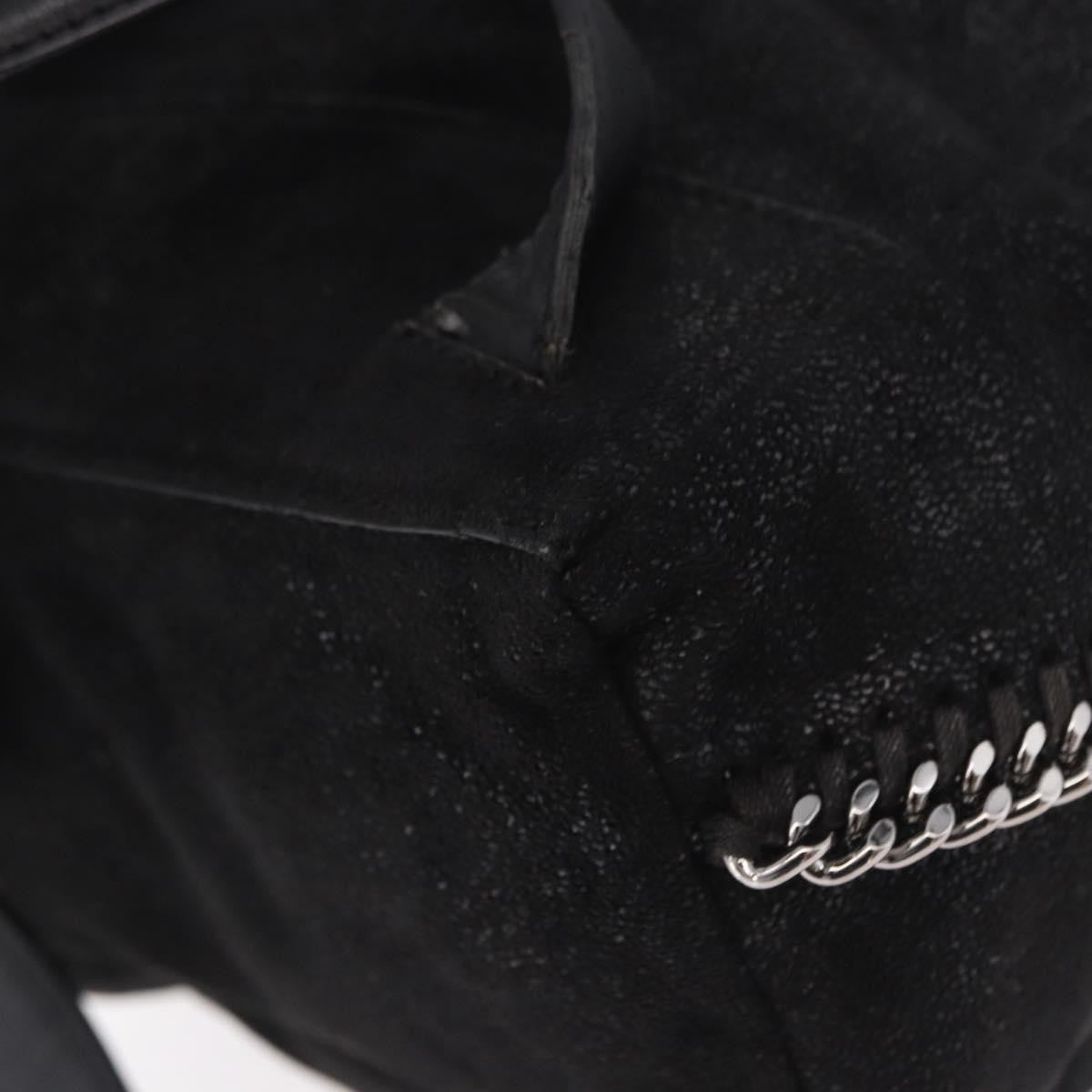 Stella Mccartney Falabella Front Zip Shaggy Deer Black Polyester Backpack Bag (Pre-Owned)