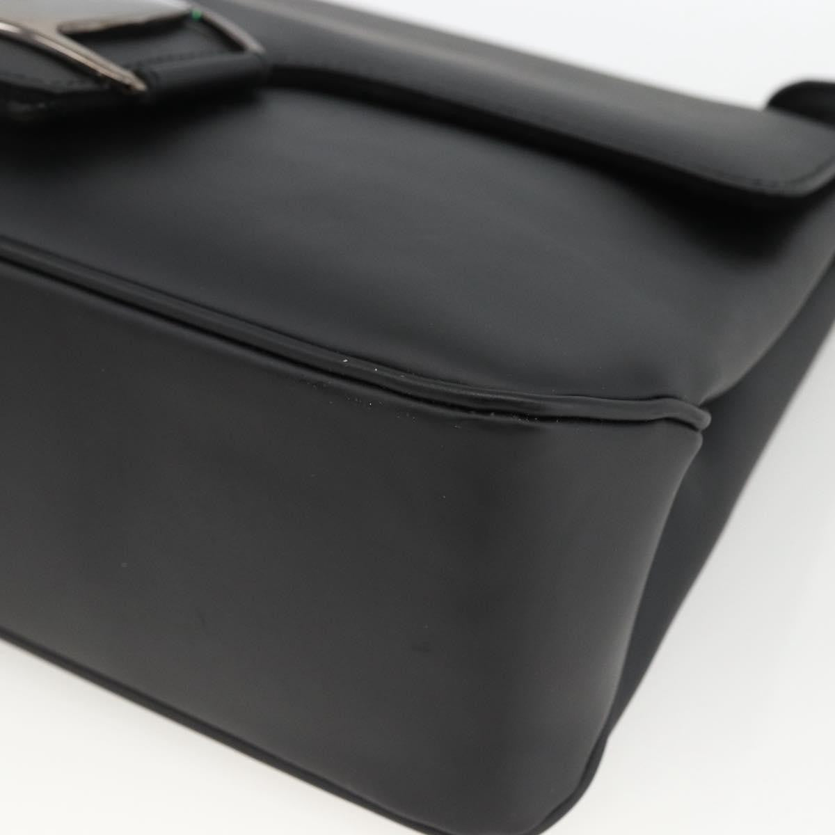Salvatore Ferragamo Vala Canvas Black Canvas Shoulder Bag Bag (Pre-Owned)