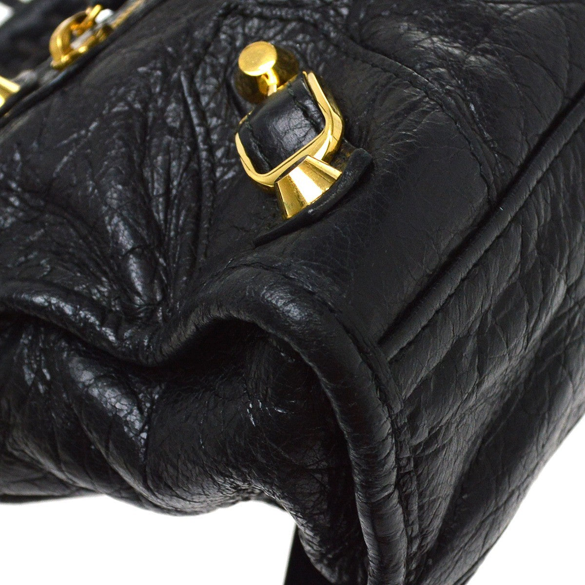 Balenciaga City Leather Black Leather Handbag (Pre-Owned)