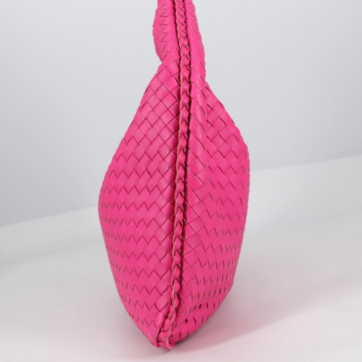 Bottega Veneta Veneta Hobo Intrecciato Nappa Pink Leather Bag (Pre-Owned)