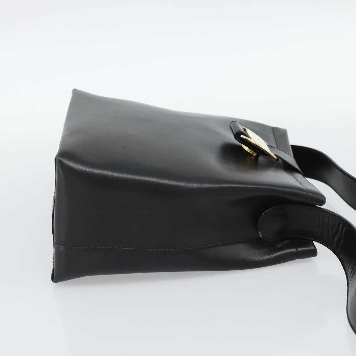 Salvatore Ferragamo Vala Leather Black Leather Shoulder Bag Bag (Pre-Owned)
