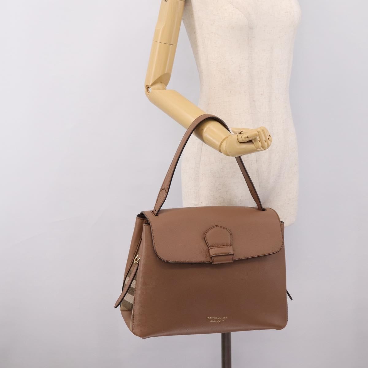 Burberry Camberley Top Handle Leather Brown Leather Shoulder Bag Bag (Pre-Owned)